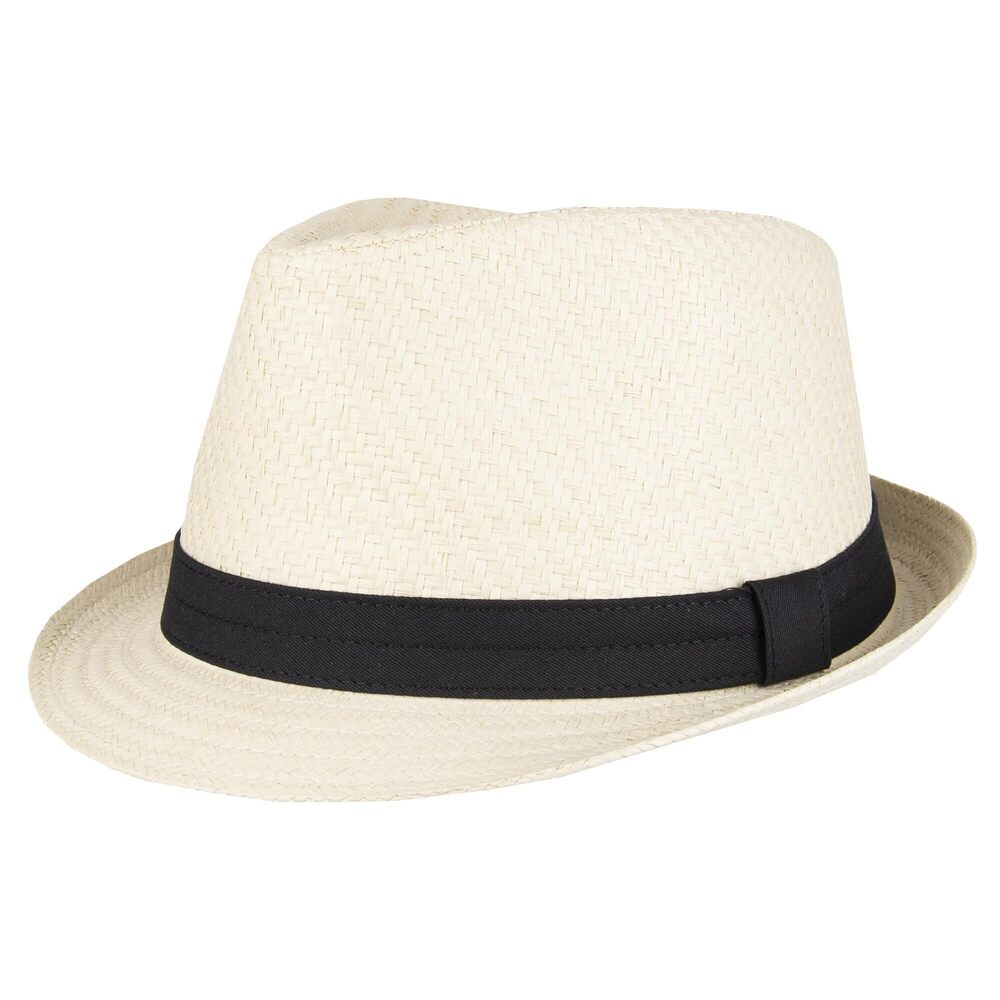 4629 Straw Fedora with Twill Band